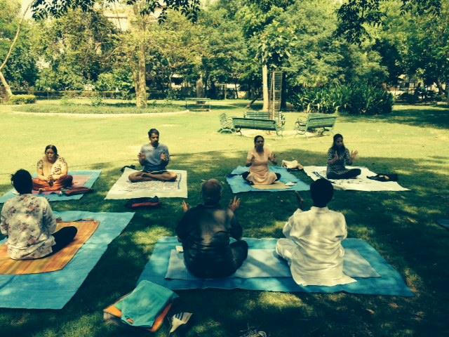 Yoga in Delhi Park