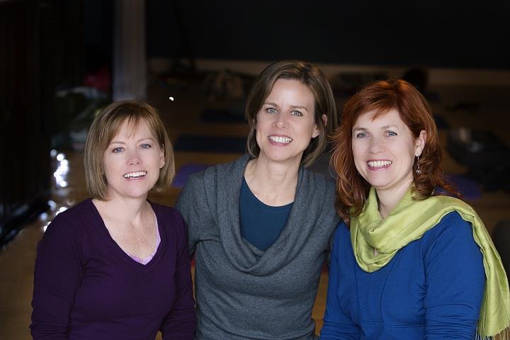 Karen, Suzy & Jeni, co-owners of Three Trees Yoga