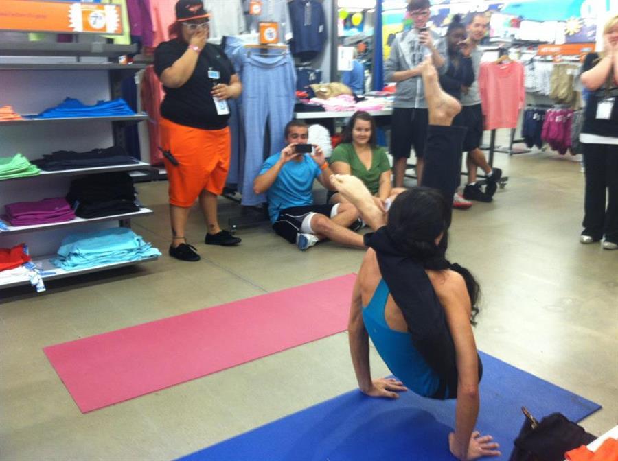 Yoga Exhibition at Old Navy