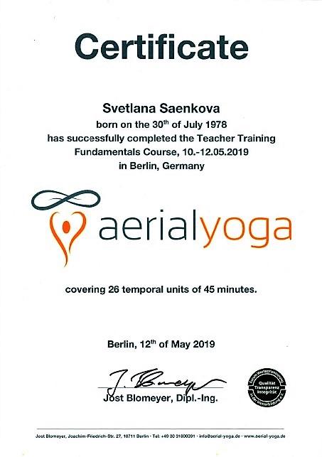 Certificate_Aerial yoga_Berlin May 2019