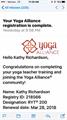 Yoga Alliance Registration