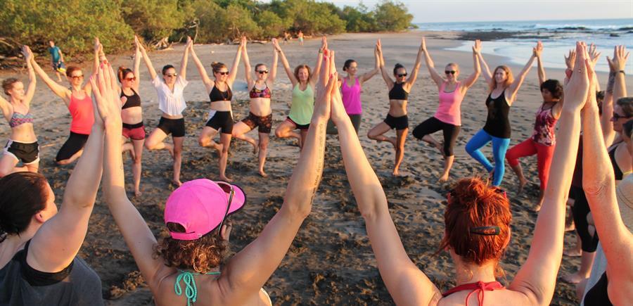 Beach Yoga at Playa Negra, Costa Rica