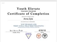 Youth Elevate Yoga Teacher