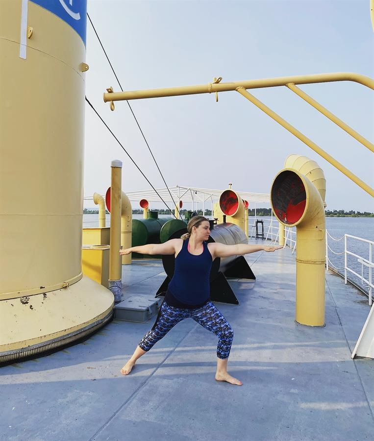 Yoga on a SS Meteor Maritime Museum