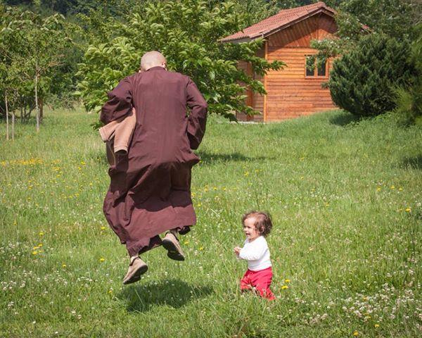 monk skipping