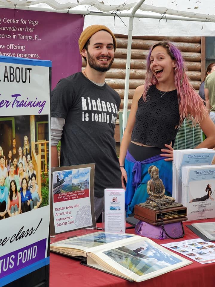 Ryan and Katie repping the YTT staff at Yogi Fest