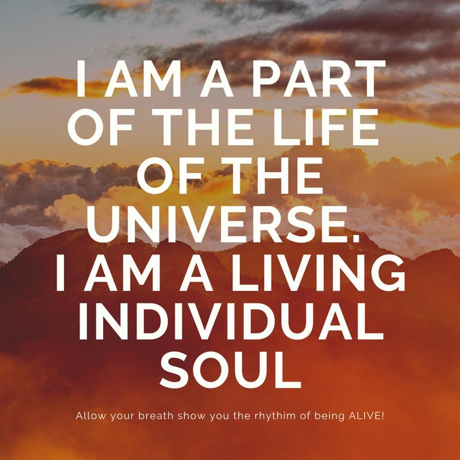 I am a part of the life of the universe. I am a living individual soul.png