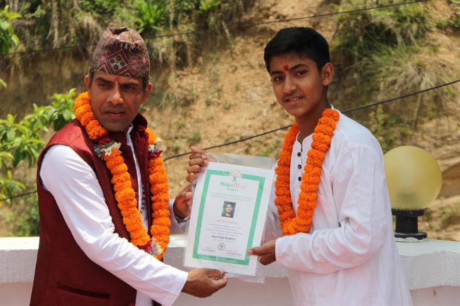 Taking certificate by Dr. Chintamani Gautam