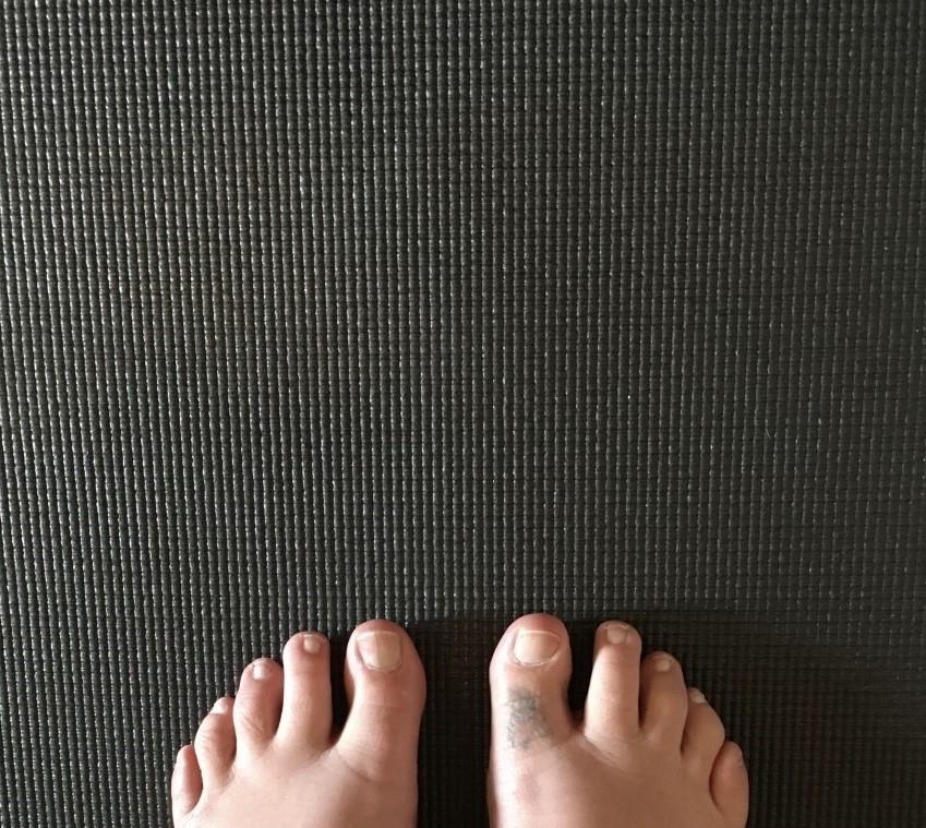 Feet on mat YA