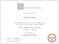 Adriana M. Eisele Yin Yoga Graduation Certificate