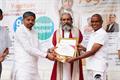 receving Yoga Master certi. by worthy hand of Dr. Omanand and Cabinet Minister Mr.Naresh