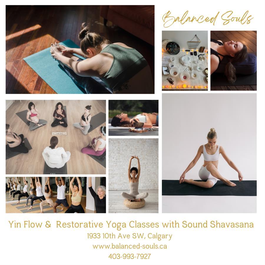 Collage of the Balanced Souls Yoga Studio