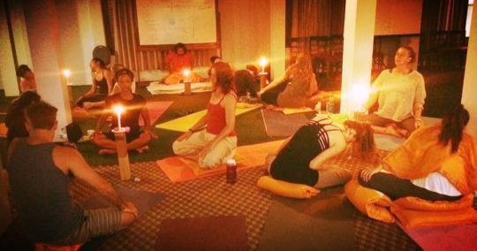 Meditation class in Nepal by our guru