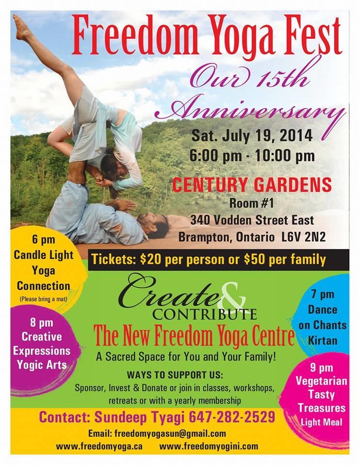 On the Freedom Yoga Fest flyer