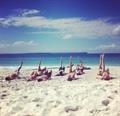 Beach yoga! #jervisbay