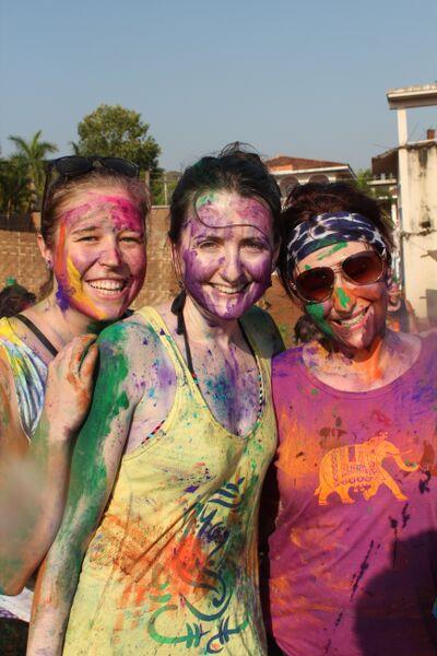 Students immersed in festival of Holi