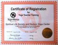 Yoga Alliance Credentials for SLS
