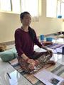 Practicing Agnistambhasana during 100 yin TTC