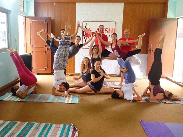 Asana demonstration during Yoga TTC