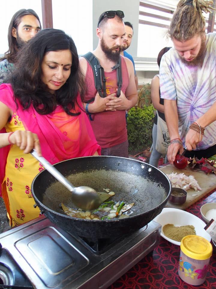 Cooking classes by our teacher Deepa negi